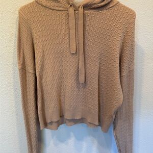 Cozy Tan Knit Hoodie